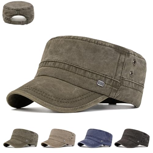 CWENDANER Milit채rm체tze Armee Unisex Baumwoll Canvas Schirmm체tze mit verstellbarem Band F체r Damen Herren Outdoor, Wandern, Reisen, Sommer(Armeegr체n) von CWENDANER