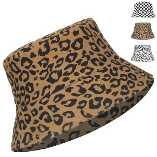 CWENDANER Retro Bucket Hat, 80 90er Style Unisex Fishing Hut, Doppelseitig Sonnenhut, Hip Hop Rock Scrawl Fischerhut, Faltbar, für Disco Hip Hop Outdoor von CWENDANER