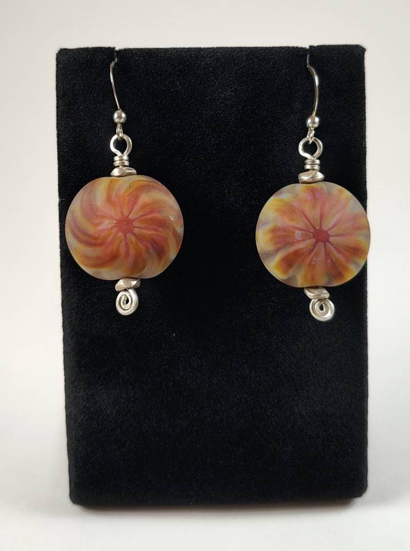 Handgefertigte Glas-Ohrringe Aus Sterlingsilber Von Chris Hay von CWHStoneworks