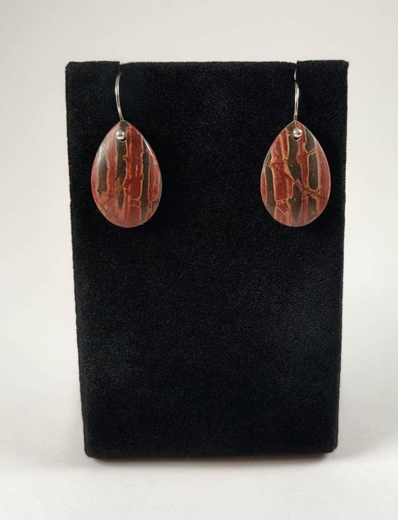 Picasso Jaspis Und Sterling Silber Ohrringe Handgemacht Von Chris Hay Picasso Jaspis Und Sterling Silber Ohrringe Handgemacht Von Chris Hay von CWHStoneworks
