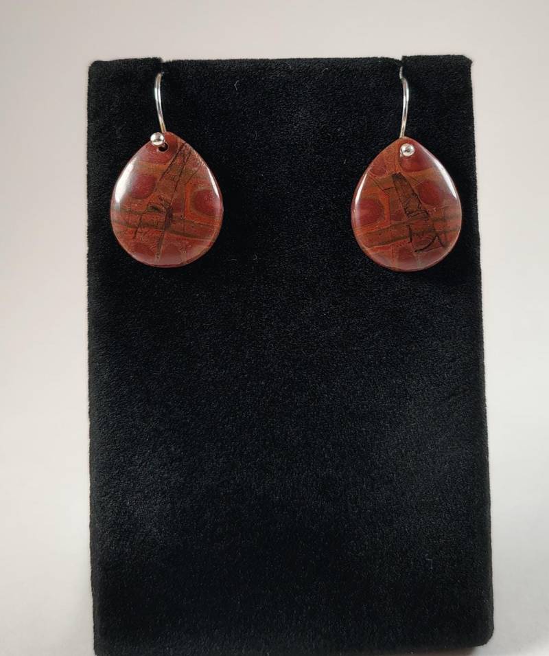 Picasso Jaspis Und Sterling Silber Ohrringe Handgemacht Von Chris Hay Picasso Jaspis Und Sterling Silber Ohrringe Handgemacht Von Chris Hay von CWHStoneworks