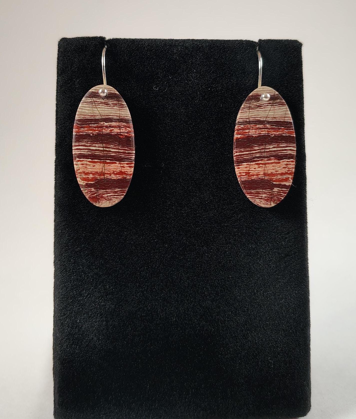 Roter Schlangenhaut Jaspis Und Sterlingsilber Ohrringe Handgemacht Von Chris Hay Roter Schlangenhaut Jaspis Und Sterlingsilber Ohrringe Handgemacht Von Chris Hay von CWHStoneworks