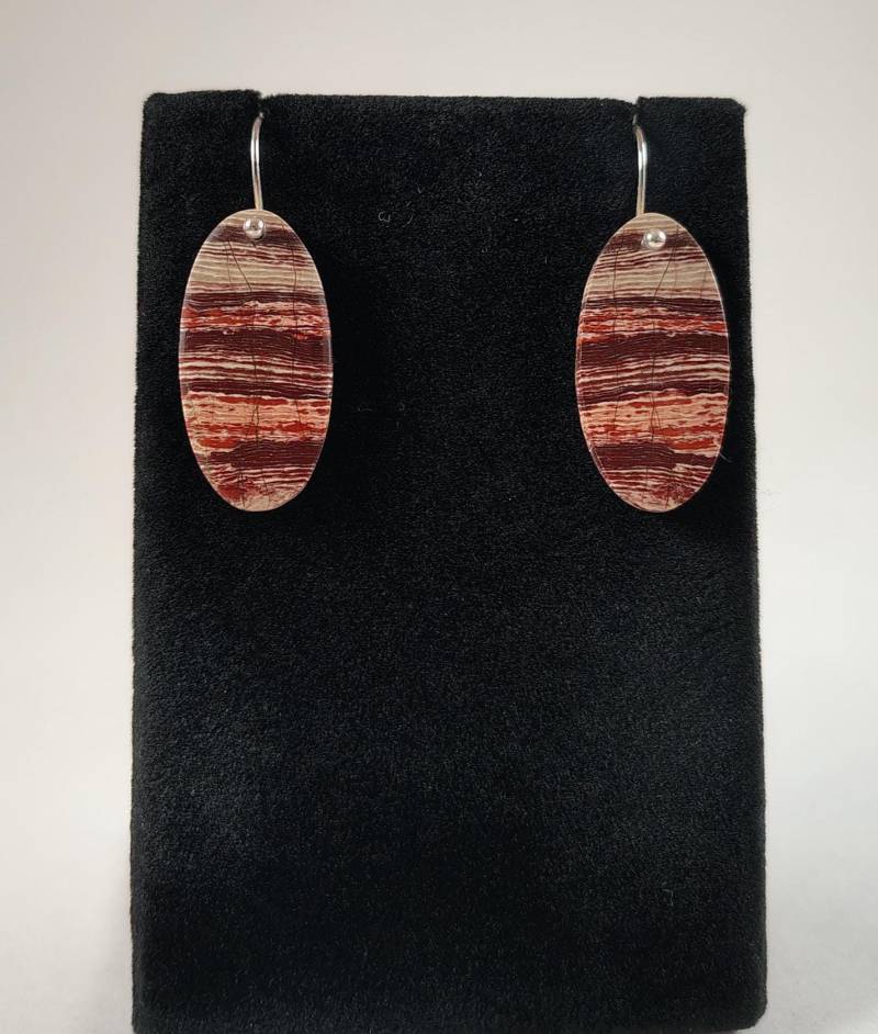 Roter Schlangenhaut Jaspis Und Sterlingsilber Ohrringe Handgemacht Von Chris Hay Roter Schlangenhaut Jaspis Und Sterlingsilber Ohrringe Handgemacht Von Chris Hay von CWHStoneworks