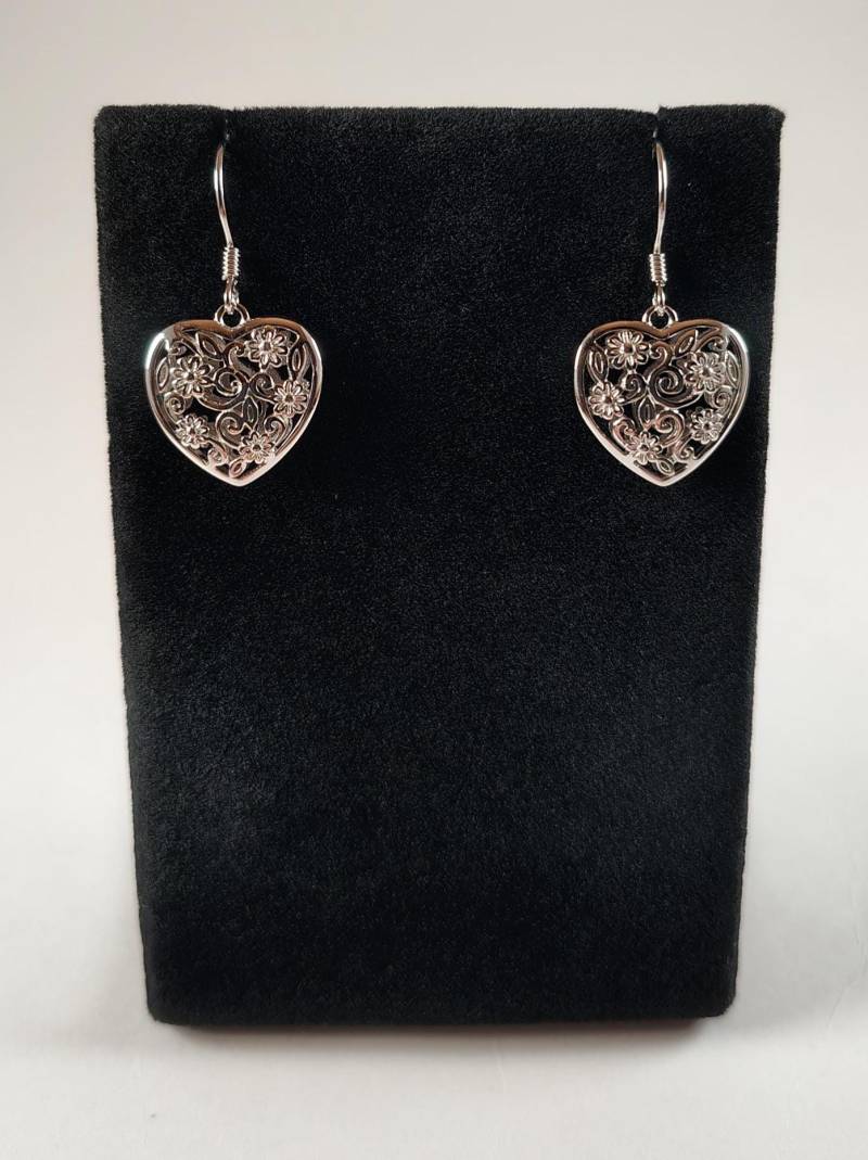 sterling Silber Herz Ohrringe Von Chris Hay Handgemacht von CWHStoneworks
