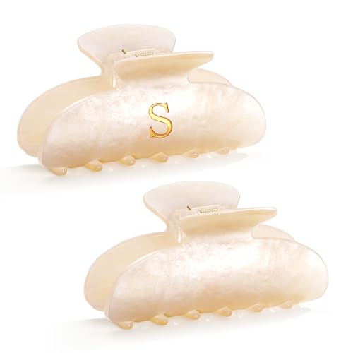 CWJCYTNSN Haarspangen aus Acryl, Buchstaben-Haarspangen für Damen, rutschfest, glitzernd, für dickes, dünnes Haar, stilvolle "S"-Haarklammern, Lehrer-Haarspangen, elegantes Haar-Accessoire, Mädchen CWJCYTNSN Haarspangen aus Acryl, Buchstaben-Haarspangen für Damen, rutschfest, glitzernd, für dickes, dünnes Haar, stilvolle "S"-Haarklammern, Lehrer-Haarspangen, elegantes Haar-Accessoire, Mädchen von CWJCYTNSN