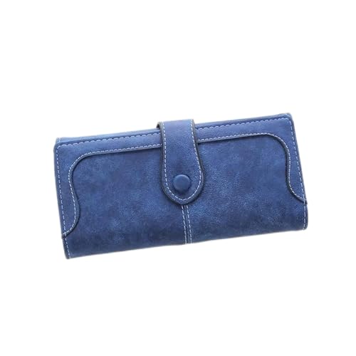 CWLPSL Damen-Clutch aus Leder, Lange Geldbörse mit Reißverschluss, Riemen, Geldbeutel, Geldkartenhalter (Farbe: A, Größe: 19,5 x 10 x 3 cm) von CWLPSL