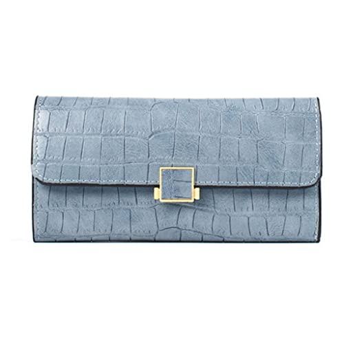 CWLPSL Damen-Geldbörse, Lange Geldbörse, einfarbig, PU, ​​ultradünn, mit Mehreren Kartenfächern, großes Fassungsvermögen (A, Einheitsgröße) von CWLPSL