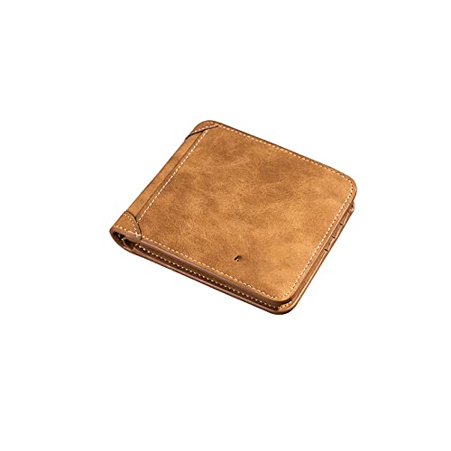 CWLPSL Leder-Geldbörse Herren-Geldbörse Leder-Brieftasche Slim Hipster-Rindsleder Kreditkarten-/Ausweishalter Einsätze Münzgeldbörsen Luxus-Business-Faltbare Geldbörse (Farbe: D) von CWLPSL