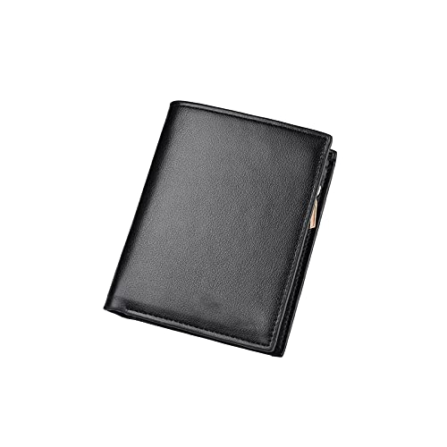 CWLPSL Leder-Geldbörse Herren-PU-Leder-Geldbörse Business-Geldbörse mit Mehreren Karten, Reißverschluss, Geldbörse, Kreditkartenetui, zweifach, lässig, Reine Farbe, Kurze Geldbörse (Farbe: C) von CWLPSL