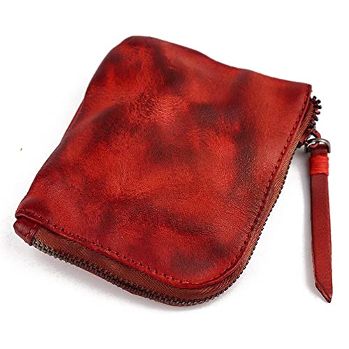 CWLPSL Literarische Retro-Geldbörse, handbemalt, altmodisch, gewaschen, Mini-Geldbörsenclip (A, 10 x 8 x 6 x 2 cm) von CWLPSL