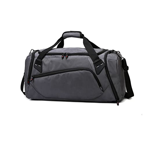Sporttasche Turnbeutel Herren Damen Turnbeutel Multifunktionale Handtasche Outdoor Große Reisetasche Yoga Rucksack (Farbe: Grau, Größe: 70 x 34 x 32 cm), grau, 54*27*26cm von CWLPSL
