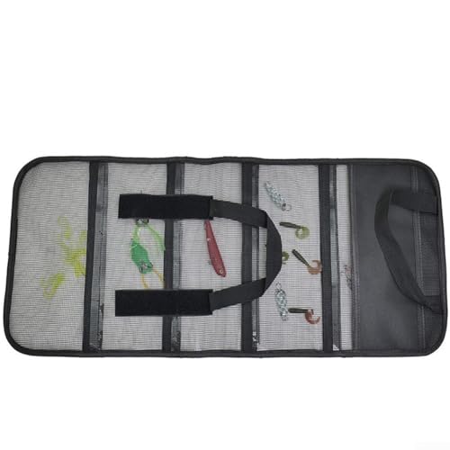 CWOQOCW Tackle Bags, Fishing Tackle Binder Lure Organized Storage Bag for Soft Worms Rigs Jigs and Lines Fishing Tackle Wallet Case von CWOQOCW