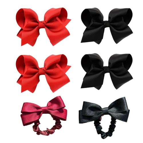 2 Paar Schmetterlings-Clip-Haarspangen Mit 1 Paar Schmetterlings-Clip-Haargummis, Süße Haargummis Für Kinder, Süße Haarspangen Für Mädchen, Pony-Clips, Schleifen-Krokodil-Clips von CWPFVQA