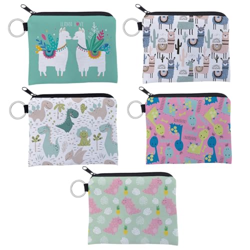 CWPFVQA 5-Teilige Geldbörse, Mini-Geldbörse, Kinder-Geldbörse, Münztasche, Mini-Tasche Mit Reißverschluss, Kleine Geldbörse, Münztasche Für Frauen von CWPFVQA
