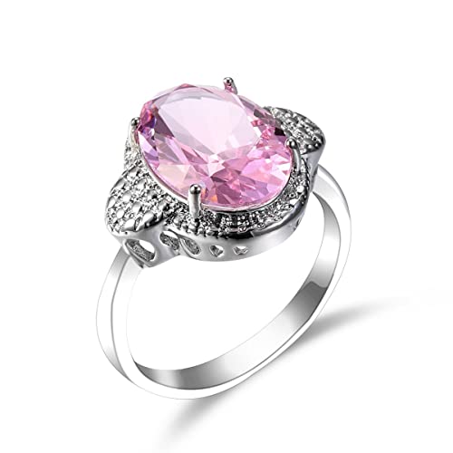 3.5ct Oval Solitaire Verlobungsring Dünne Band in Sterling Silber 925 Kubikzirkonia CZ Hochzeitsversprechen Ringe für sie (9#) von CWZZWS