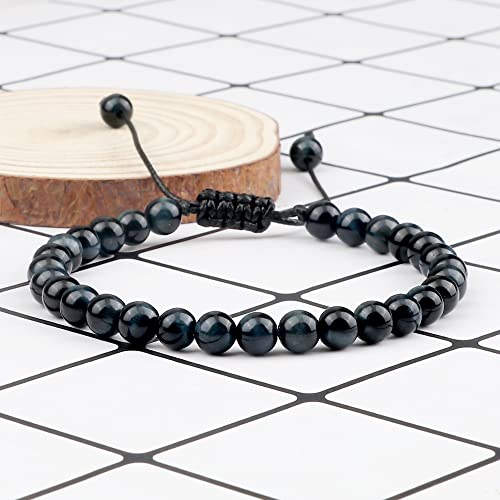 6mm Tiger Augenstein Armband Buntes Chakra Perlen Männer Frauen Buddha Armbänder Heilungsperlen geflochtene Armreifen verstellbar von CWZZWS