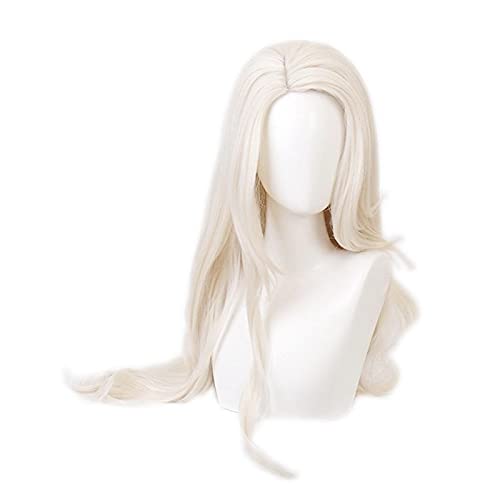 Anime Cosplay Wig Elsa Cosplay Perücken Frau Langmilchige weiße Perücke Cosplay Anime Cosplay Perücken Hitzebeständige synthetische Perücken Halloween Cosplay für Frauen von CWZZWS