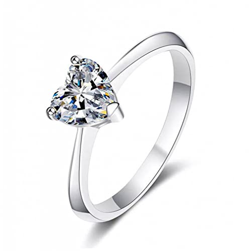 CWZZWS 1 Karat Herz Moissanit S925 Silber Ring Schmuck Hochzeitsgeschenk CWZZWS 1 Karat Herz Moissanit S925 Silber Ring Schmuck Hochzeitsgeschenk von CWZZWS