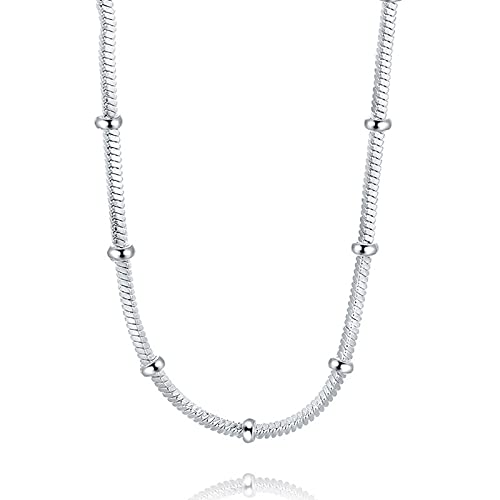 CWZZWS 18 Zoll Schlangenkette Perlen Halskette für Männer Frauen Hochzeit Schmuck Geschenke CWZZWS 18 Zoll Schlangenkette Perlen Halskette für Männer Frauen Hochzeit Schmuck Geschenke von CWZZWS