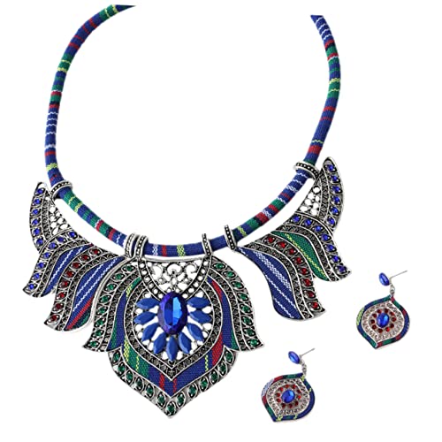 CWZZWS 1Set Schmuck Set für Frauen im ethnischen Stil und Ohrring Set Summer Accessoires für Hochzeitspartys und Reisen einzigartige präsentierte Idee für Angehörige von CWZZWS