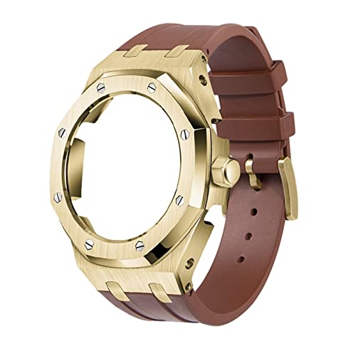 CWZZWS 5rd Kit Silicon Watch Band Gurt Metal Beprenzmodelle für GA2100/GA2110, Herren Uhrenmodding -Ersatzzubehör, Case Band with Tools von CWZZWS