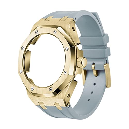 CWZZWS 5rd Kit Silicon Watch Band Gurt Metal Beprenzmodelle für GA2100/GA2110, Herren Uhrenmodding -Ersatzzubehör, Case Band with Tools von CWZZWS
