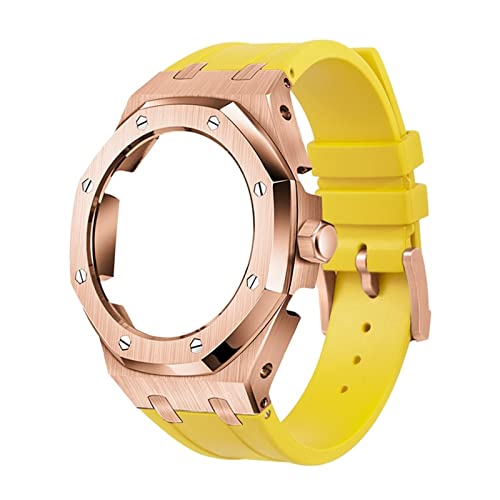 CWZZWS 5rd Kit Silicon Watch Band Gurt Metal Beprenzmodelle für GA2100/GA2110, Herren Uhrenmodding -Ersatzzubehör, Case Band with Tools von CWZZWS