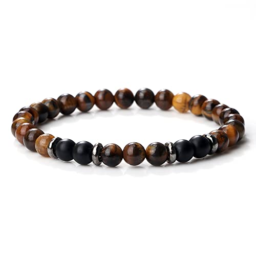 CWZZWS 6 mm Perlen Armbänder Männer natürlicher Tiger Augenstein Schwarzer Onyx Strang Armband Stretch Armreifen Frauen Energie Yoga Handgelenk CWZZWS 6 mm Perlen Armbänder Männer natürlicher Tiger Augenstein Schwarzer Onyx Strang Armband Stretch Armreifen Frauen Energie Yoga Handgelenk von CWZZWS
