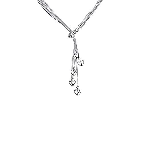 CWZZWS 925 Fünf Herz Schlangenkette Halskette für Frauen Hochzeit Verlobungsfeier Schmuck CWZZWS 925 Fünf Herz Schlangenkette Halskette für Frauen Hochzeit Verlobungsfeier Schmuck von CWZZWS
