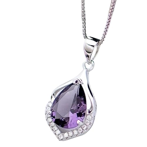 CWZZWS Amethyst Anhänger Halskette Edelstein Halskette Frauen mit Kette in China hergestellt CWZZWS Amethyst Anhänger Halskette Edelstein Halskette Frauen mit Kette in China hergestellt von CWZZWS