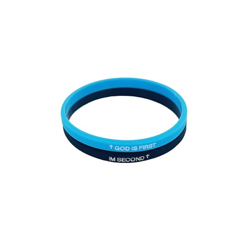 CWZZWS Armbänder Gott ist das erste Armband Ich bin das zweite Gummi -Armband -Acryl -Ohrring für Männer und Frauen von CWZZWS
