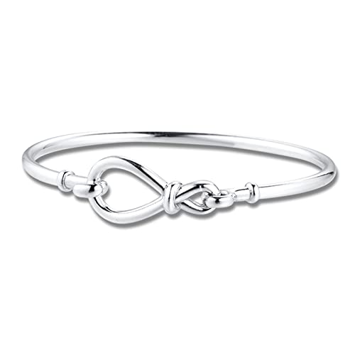 CWZZWS Armband Bangel Femme Sterling Silber Schmuck Infinity Knot Armreifen Armbänder kompatibel mit Frauen Modeschmuck kompatibel von CWZZWS