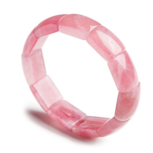 CWZZWS Echtes natürliches rosa Rosenquarz Kristall Rechteck Perlenarmband 15 × 8 mm CWZZWS Echtes natürliches rosa Rosenquarz Kristall Rechteck Perlenarmband 15 × 8 mm von CWZZWS