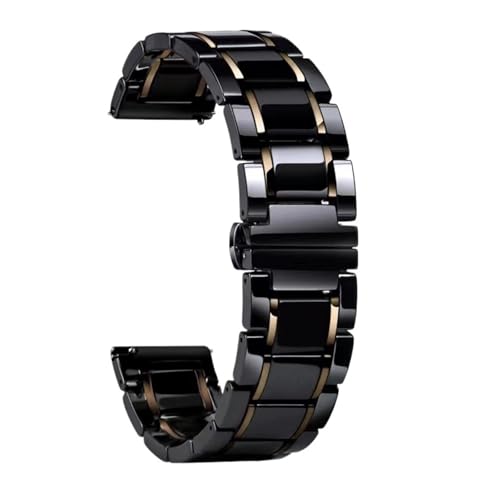 CWZZWS Edelstahl -Keramik -Uhr -Band Watch Armband Frauen Männer Mode Schnellveröffentlichungswache Band von CWZZWS