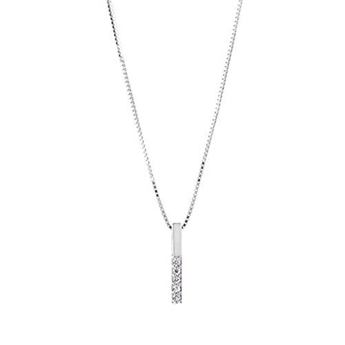 CWZZWS Geometrische Halskette glänzender Zirkon langer Würfel Fine Schmuck Mädchen Party Geburtstag von CWZZWS