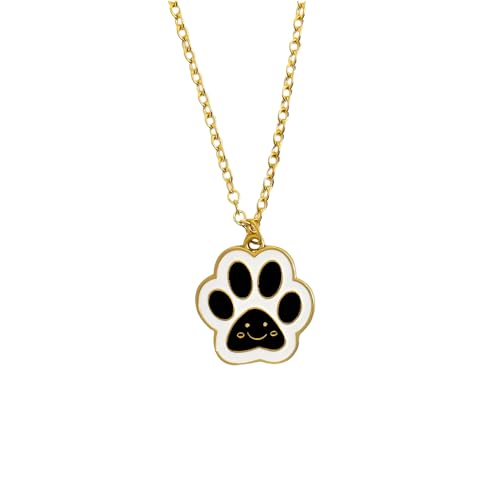CWZZWS Girl Products Halskette für Frauen und Männer, 925 Sterling Silver Tierpfoten Paw Cat's Paw Dogs Paw Halskette Halskette Anhänger Fußabdrücke, Pfotenkette für Frauen, Reizgeschenke von CWZZWS
