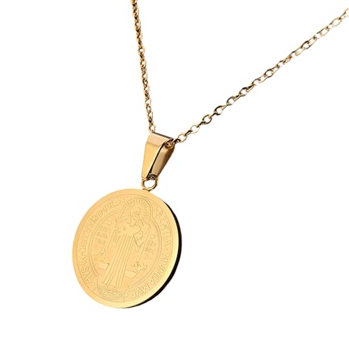 CWZZWS Girl Products St. Benedict Halskette für Frauen und Männer, 925 Sterling Silber Religiöse San Benito -Medaillenanhänger, St. Benedict Medaille, Medalla de San Benito, San Benito Medalla, Saint CWZZWS Girl Products St. Benedict Halskette für Frauen und Männer, 925 Sterling Silber Religiöse San Benito -Medaillenanhänger, St. Benedict Medaille, Medalla de San Benito, San Benito Medalla, Saint von CWZZWS