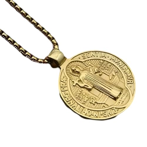 CWZZWS Girl Products St. Benedict Halskette für Frauen und Männer, 925 Sterling Silber Religiöse San Benito -Medaillenanhänger, St. Benedict Medaille, Medalla de San Benito, San Benito Medalla, Saint CWZZWS Girl Products St. Benedict Halskette für Frauen und Männer, 925 Sterling Silber Religiöse San Benito -Medaillenanhänger, St. Benedict Medaille, Medalla de San Benito, San Benito Medalla, Saint von CWZZWS