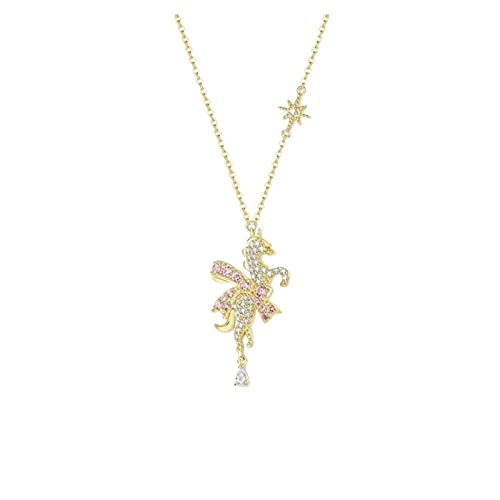 CWZZWS Halskette 925 Silber kreative Form Halskette sanfte und schöne Frauen Halskette Neue Colarmbone -Kette Ladies Halskette von CWZZWS