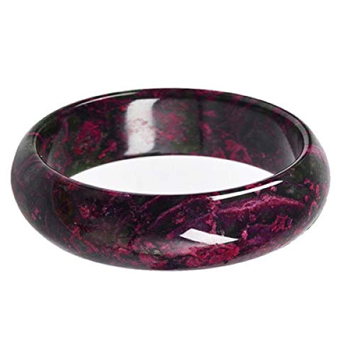 CWZZWS Jade Armreif Armbänder für Frauen, Pflaumenblütenpfirsichblütenblüte handgeschnitztes Jade-Armband für Frauen Glück Amulett S 56-64 mm, 62-64 mm (58) von CWZZWS