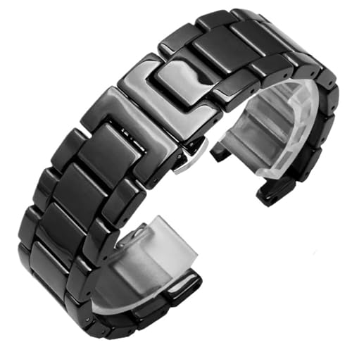 CWZZWS Konkaver Keramikuhr -Gurt 20 * 11mm 18 * 10mm 16 * 8m Herren- und Frauen Uhrengurtzubehör von CWZZWS