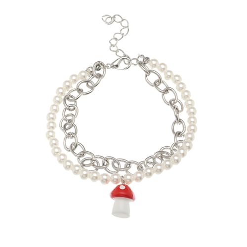 CWZZWS Mädchen Accessoires Chic Pilzdesign Armband für Frauen stilvolle Kette Handgelenk Schmuck vorhanden Halskette von CWZZWS