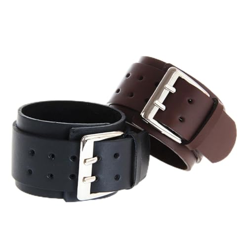 CWZZWS Mädchen von Mädchen 1pc Doppelarmband für mit Schnalle Stylish Handketten Armband Kaffee Farbe Haltbare Männer Lederschmuck Accessoires CWZZWS Mädchen von Mädchen 1pc Doppelarmband für mit Schnalle Stylish Handketten Armband Kaffee Farbe Haltbare Männer Lederschmuck Accessoires von CWZZWS