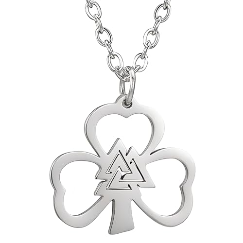 CWZZWS Mädchenprodukte 925 Sterling Silber St. Patricks Day Halsketten für Frauen und Männer, St. Patrick Symbol Charm Halskette Shamrock Luck von CWZZWS