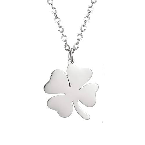 CWZZWS Mädchenprodukte 925 Sterling Silber St. Patricks Day Halsketten für Frauen und Männer, St. Patrick Symbol Charm Halskette Shamrock Luck von CWZZWS