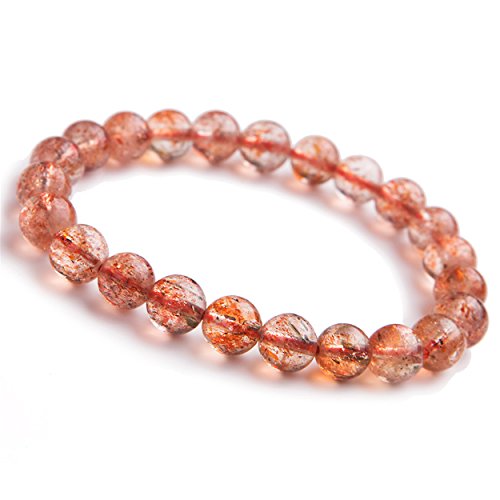 CWZZWS Natürlicher Gold Erdbeerquarz Kristall runde Perlenarmband 7mm CWZZWS Natürlicher Gold Erdbeerquarz Kristall runde Perlenarmband 7mm von CWZZWS