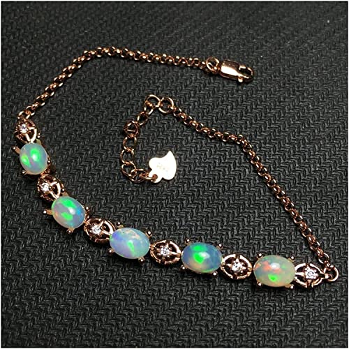 CWZZWS Opal Opal Edelsteinarmband in 925 Silbergesteinschmuck für Mädchen mit Schmuck von CWZZWS