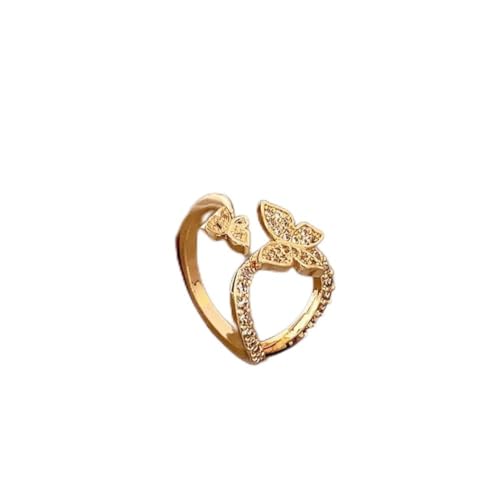 CWZZWS Silberringe Modering Offene verstellbare Ringe für Frauen Trendy Party Schmuck Silberringe für Frauen (Hauptsteinfarbe: 10, Ringgröße: setzbar) von CWZZWS