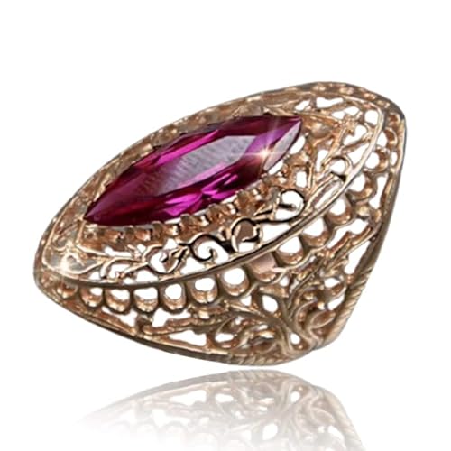 CWZZWS Silberringe Rotkristallring Silberringe für Frauen (Farbe: Ring, Größe: 7) von CWZZWS