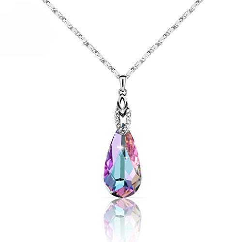 CWZZWS Sommer Fein Schmuck Halskette für Frauen Wassertropfen geformt Kristall Anhänger Halskette Geburtstagsgeschenk CWZZWS Sommer Fein Schmuck Halskette für Frauen Wassertropfen geformt Kristall Anhänger Halskette Geburtstagsgeschenk von CWZZWS